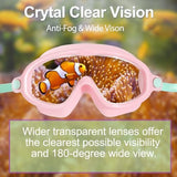 Seago Swim Goggles 2 Pack Anti-Fog Anti-UV Wide View Swimming Goggles for Kids 3-15