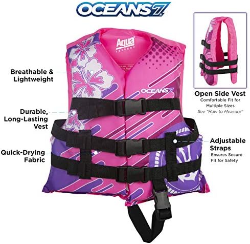 Oceans 7 U SCoast Guard Approved, Infant-Child-Youth Life Jacket Vest – Sizes for 8-90 lbs. – Type III Vest, PFD, Personal Flotation Device