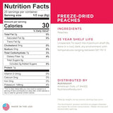 Nutristore Freeze Dried Peaches | 100% Natural, Healthy Fruit Snacks | Bulk #10 Can | Premium Quality & Crispy Fresh Taste | Emergency Survival Food Supply | 24 Servings | 25 Year Shelf Life