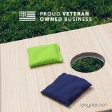 Play Platoon Cornhole Bags Weather Resistant- Set of 8 Regulation Bean Bags for Tossing- Official Professional Size & Weight Corn Hole Bags Two Color All Weather Cornhole Beans Bag Set with Tote Bag