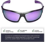 Nitrogen Polarized Wrap Around Sport Sunglasses for Men Women UV400 Protection Sun Glasses