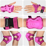 BOSONER Kids/Youth Knee Pad Elbow Pads Guards Protective Gear Set for Roller Skates Cycling BMX Bike Skateboard Inline Skatings Scooter Riding Sports