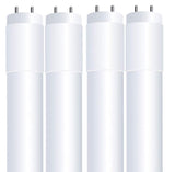 Feit Electric T8 LED Bulbs 4 Foot, 40 Watt Equivalent, Type A Tube Light, Plug & Play, T8 or T12 LED Tube Light, LED Fluorescent Replacement, Frosted, T48/840/LEDG2/4, 4100K Cool White, 4 Pack
