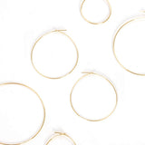 Thin Hoop Earrings for Women - Hypoallergenic 18K Gold Plated Round Hoops