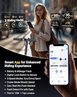 Electric Scooter for Adults, 8.5"/10" Tires, 19/22Mph, 350W/500W Motor, 21-28 Miles Range, Folding E-Scooter with Dual Suspension,APP(V1/SPRO/MAX/PRO)