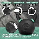 Yes4All Powder Coated Cast Iron Kettlebell Strength Training Kettlebells Weight Set for Full Body Workout, Home Gym