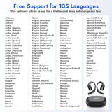 3 Pieces MINISO X28 AI Translation Earbuds Open Ear Wireless Bluetooth Earbuds OWS Support 150 Languages Real Time Translation Sports Headphones IPX5 Waterproof for Travel Business Learning Meeting Black