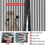 Magnetic Fly Screen Door with Stay Open Buckles - Heavy Duty Self-Sealing Mesh,Powerful Magnets,Full Frame Magic Tape (Fit for Door Size:38x82 Inch,Screen Itself Size:40x84 Inch, Black)