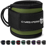 Gymreapers Ankle Straps (Pair) For Cable Machine Kickbacks, Glute Workouts, Lower Body Exercises - Adjustable Leg Straps with Neoprene Padding