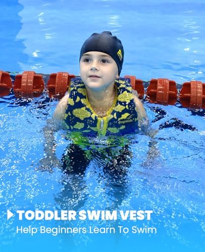 Gogokids Toddler Swim Vest, Kids Floaties – Boys & Girls Buoyancy Jacket, Swimming Aid for Pool & Beach, Fits 2-8 Years / 22-60 lbs