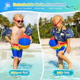 NEMONE Toddler Swim Vest for 22-70 lbs Kids Floaties Swim Jacket with Arm Water Wings for Girls Boys 2 3 4 5 6 7 Years Old Sea Beach Pool