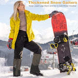 Adjustable Snake Gaiters for Men & Women, Thicken Snake Proof Boot Gators, Snake Bite Protection Guards Chaps, Waterproof Leg Gators for Hiking, Hunting, Snow, Snowshoeing, Rattlesnake