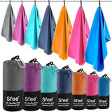 Sfee 2 Pack Microfiber Travel Towel, Quick Dry Large Beach Towel, Super Absorbent Compact Lightweight for Camping, Gym, Hiking, Pool, Backpacking, Bath, Yoga
