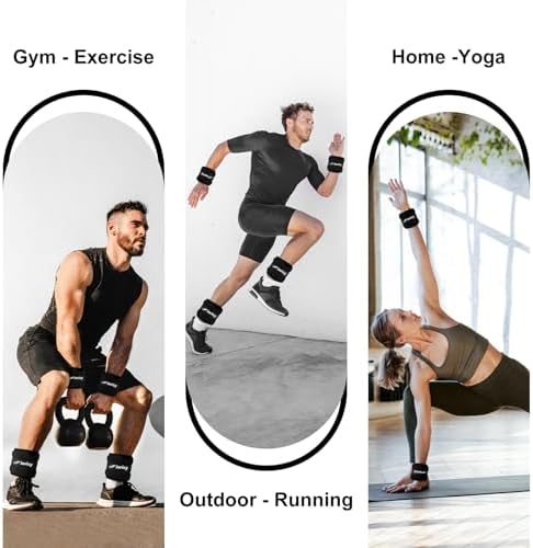Ankle Weights A Pair of 1/2/3/4/6/8/10/12/20 LBS Wrist Leg Arm Weights for Women Men kids child with Adjustable Straps, Strength weighted for Physical Therapy Running Walking Fitness Gym Workout