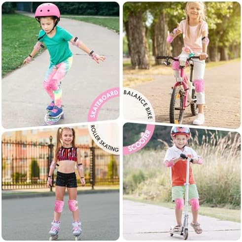 BOSONER Kids/Youth Knee Pad Elbow Pads Guards Protective Gear Set for Roller Skates Cycling BMX Bike Skateboard Inline Skatings Scooter Riding Sports