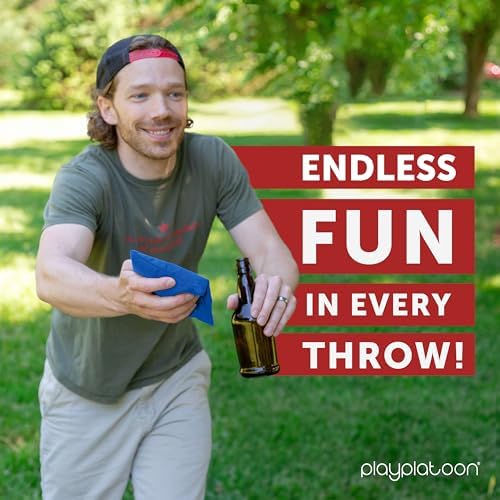 Play Platoon Cornhole Bags Weather Resistant- Set of 8 Regulation Bean Bags for Tossing- Official Professional Size & Weight Corn Hole Bags Two Color All Weather Cornhole Beans Bag Set with Tote Bag