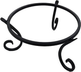 MenggieTone Metal Gazing Ball Stand for 10 or 12 Inch Balls - Wrought Iron Globe Holder for Outdoor Garden, Yard & Home Decor - Low Short Design, Weather & Fade Resistant Display Stand