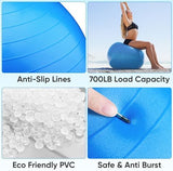 APEXUP Yoga & Pilates Ball - Anti Slip Heavy Duty Gym Ball for Fitness, Balance & Core Workout