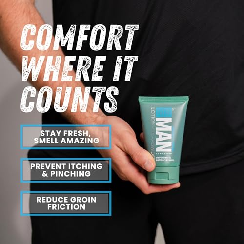 Super Fresh Ball Deodorant Powder Lotion Comfort Cream for Man Parts Groin Butt and Body Hygiene Controls Odor Stops Chafing and Itch Absorbs Sweat Aluminum Free Formula in 4 oz Twin Pack