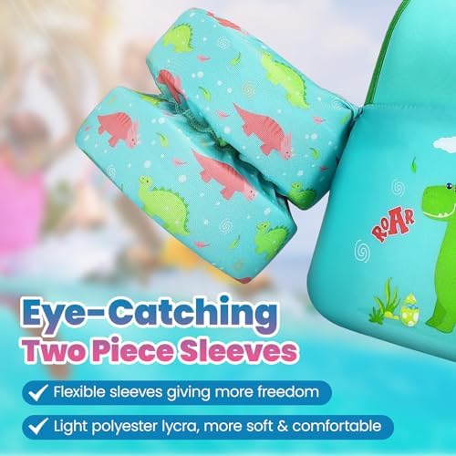 HeySplash Swim Vest for Kids, Toddler Pool Floaties Fit 20-50/70 Lbs, Children Swimming Vest with Adjustable Strap, Swim Jacket Water Wing Arm Float, Puddle Sea Beach Boat Jumper Boy Girl Baby