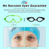 Seago Swim Goggles 2 Pack Anti-Fog Anti-UV Wide View Swimming Goggles for Kids 3-15