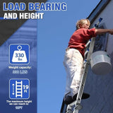 HBTower A Frame 5 Step Extension Ladder, 19 Ft Multi Position Ladder with Removable Tool Tray and Stabilizer Bar, 330 lbs Capacity Telescoping La dder for Household and Outdoor Work (Blue, 19FT)