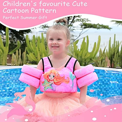 Chriffer Kids Swim Vest Life Jacket for 22-66 Pounds Boys and Girls, Toddler Floaties with Shoulder Harness Arm Wings for 2,3,4,5,6,7 Years Old Baby