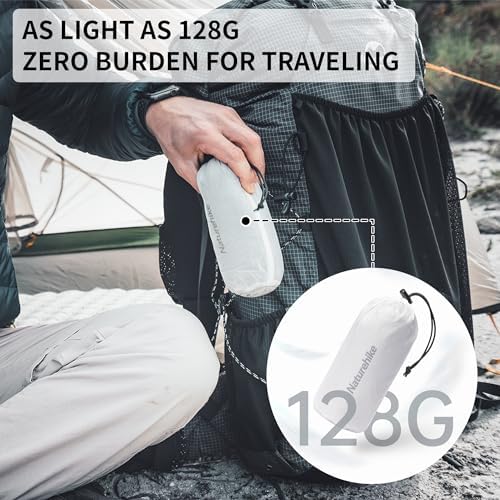 Naturehike 4.5oz Ultralight Washable Sleeping Bag Liner, Lightweight Adult Sleep Sack & Travel Sheets for Backpacking, Hotel, Camping, Hostels, ZY20