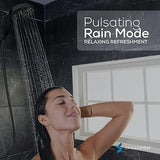 SparkPod 10-Mode Handheld Shower Head with Hose - 5" High Pressure Shower Head Set with Touch-to-Clean Nozzles, Built-In Power Jet, Stainless Steel 6ft Hose & Bracket (Midnight Black Matte)