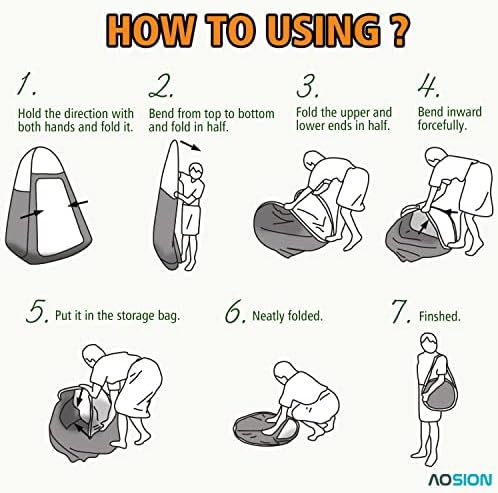 AOSION Privacy Shower Tent,Pop Up Changing Tent,Camp Bathroom Changing Dressing Room,Sun Sunshade Canopy Outdoor Rain Shelter for Camping Hiking Beach Picnic Fishing.