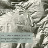 Down Camping Blanket with Footbox - Packable Warm Puffy Lightweight Camp Quilt - Water Resistant for Backpacking Hiking Travel – Compact Outdoor Throw Sleeping Blanket with Bag - 52x77