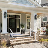 Hand Rails for Outdoor Steps,3 Step Stair Handrail & Indoor Stair Railing Kit，Metty Metal Railings for Outdoor Steps and Hand Rails for Seniors for Porch Railing