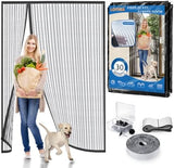 Heavy Duty Door Screen Magnetic Closure, LOVIGA 2024 Thickened Fiberglass Screen Door Mesh, Self Sealing, Side Opened, Pets Friendly, Fine Mesh Keep Bugs Out Fit Door Size 70 Inch X 80 Inch