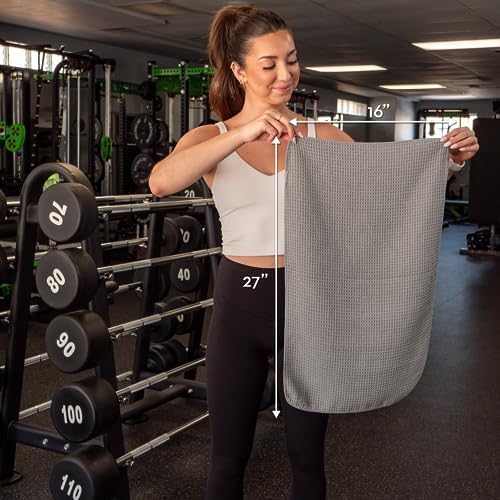 S&T INC. Microfiber Gym Towels, Yoga Towel for Home and Gym Bag, 16 Inch x 27 Inch, 6 Pack