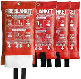 Fire Blanket for Kitchen and Home,40" x 40", Fiberglass Emergency Fire Blanket,4 Pack