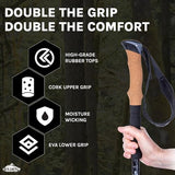 Cascade Mountain Tech Trekking Poles - Carbon Fiber Walking or Hiking Sticks with Quick Adjustable Locks