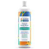 Almond Clear Face & Body Wash | Skin Care for Acne and Folliculitis-Prone Skin - Gentle Acne Face & Body Wash, Exfoliating Cleanser with Mandelic Acid | 17.25 oz