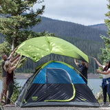 Coleman Sundome Dark Room 4/6 Person Tent, Blocks 90% of Sunlight to Keep Inside Cool, Weatherproof Tent with Rainfly Sets Up in Minutes