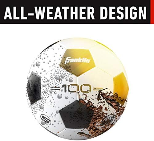 Franklin Sports Soccer Balls - Youth & Adult - Sizes 3, 4 & 5 - Single & Bulk Packs - Black & White