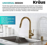 KRAUS Dishwasher Air Gap in Brushed Brass, KAG-1BB