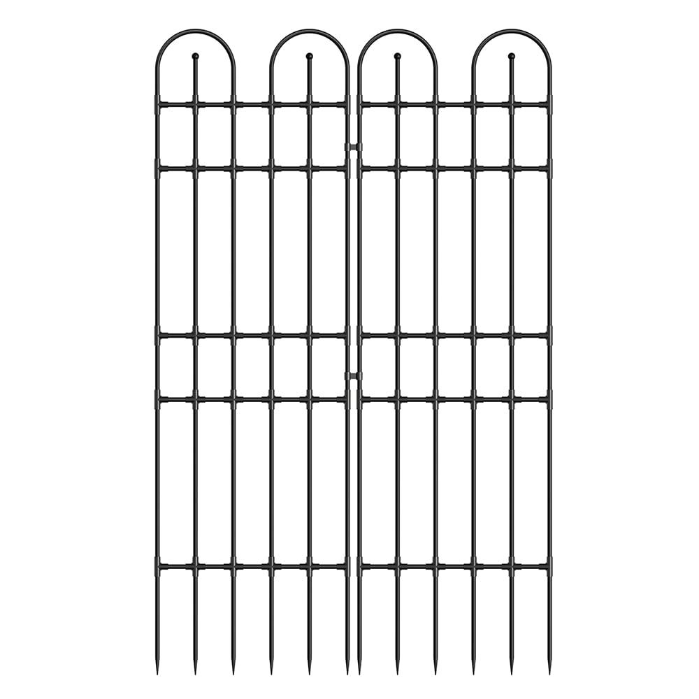 PICNICNI Black Garden Trellis, 71x21 Inch Metal Arch Decoration with Rustic Iron & Black Coating, 2 Pack Outdoor Plant Support for Climbing Roses, Vines, Flowers, Vegetables