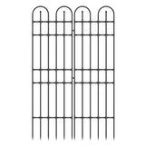 PICNICNI Black Garden Trellis, 71x21 Inch Metal Arch Decoration with Rustic Iron & Black Coating, 2 Pack Outdoor Plant Support for Climbing Roses, Vines, Flowers, Vegetables