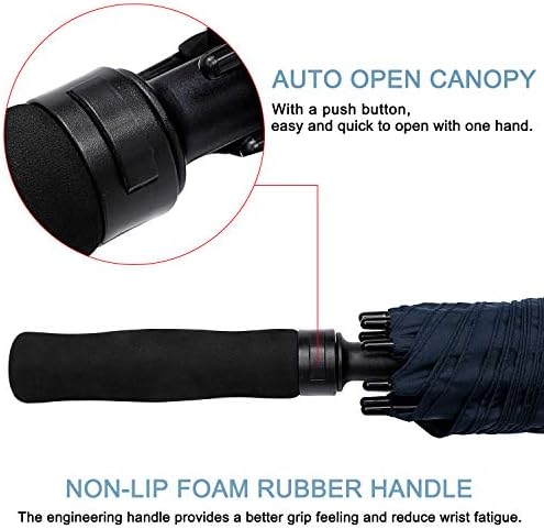 G4Free 47/54/62/68 Inch Automatic Open Golf Umbrella Oversize Extra Large Double Canopy Vented Windproof Waterproof Stick Umbrellas