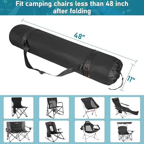 Camp Chair Replacement Bag Outdoor Folding Chair Carrying Bag with Shoulder Strap Heavy Duty Chair Bag
