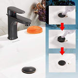 Bathroom Sink Drain, Vessel Sink Pop Up Drain With Detachable Basket Stopper,Anti-Explosion And Anti-Clogging Drain Strainer, Sink Drain Assembly Without Overflow Oil Rubbed Bronze, REGALMIX RWF082C