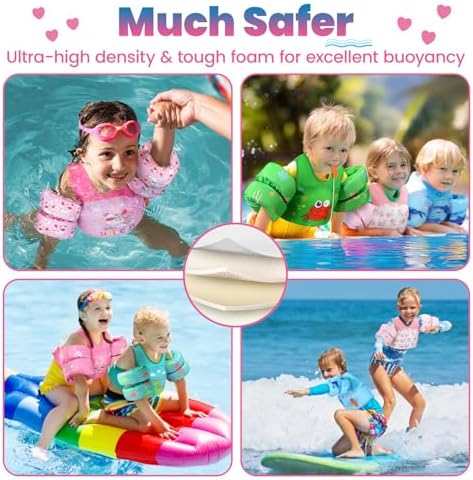 HeySplash Swim Vest for Kids, Toddler Pool Floaties Fit 20-50/70 Lbs, Children Swimming Vest with Adjustable Strap, Swim Jacket Water Wing Arm Float, Puddle Sea Beach Boat Jumper Boy Girl Baby
