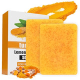 Agicea Turmeric Soap Bar, Lemon Turmeric-Soap Bar for Face and Body, TurmericFace Wash Cleansing Soap for All Skin Types (2)