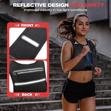 Running Vest for Women Men, Lightweight Breathable Hydration Vest with 500ml Soft Flask, Adjustable Reflective Running Vest with Pockets for Trail Running Hiking