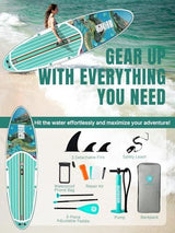 Niphean Inflatable Stand Up Paddle Board with SUP Accessories, Anti-Slip EVA Deck, 10’6’’ Inflatable Paddle Boards for Adults & Youth of All Skill Levels