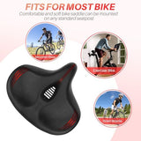 Oversized Bike Seat for Peloton Bike & Bike+, Comfort Seat Cushion Compatible with Peloton, Road or Exercise Bikes, Bicycle Wide Saddle Replacement for Men & Women, Accessories for Peloton